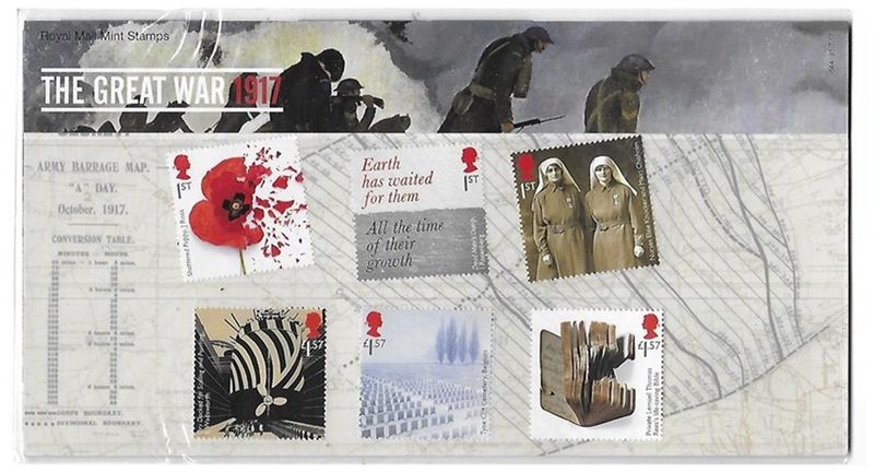 2017 Royal Mail The Great War 6 Stamp Presentation Pack 2017 Royal Mail The Great War 6 Stamp Presentation Pack