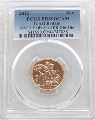 2015 St George and the Dragon Full Sovereign Gold Proof Coin PCGS PR69 DCAM Mint Error Mule 2015 St George and the Dragon Full Sovereign Gold Proof Coin PCGS PR69 DCAM Mint Error Mule