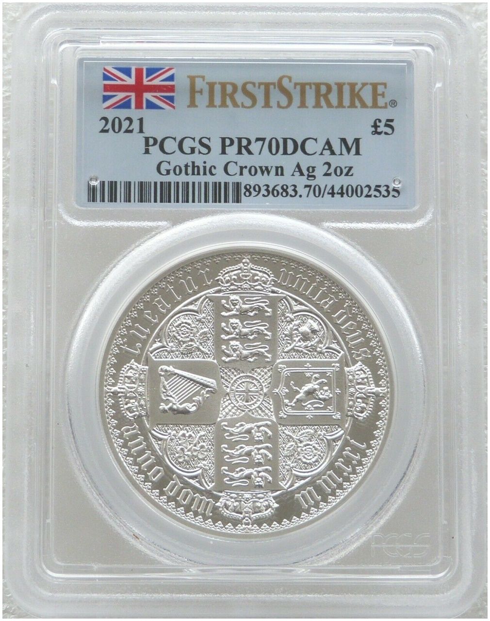 2021 Great Engravers Gothic Crown £5 Silver Proof 2oz Coin PCGS PR70 DCAM First Strike 2021 Great Engravers Gothic Crown £5 Silver Proof 2oz Coin PCGS PR70 DCAM First Strike