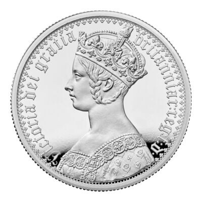 2021 Great Engravers Gothic Crown Victoria Portrait £5 Silver