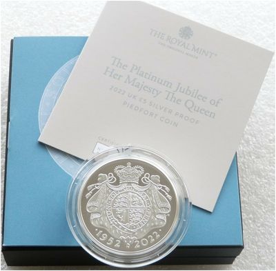 2022 Platinum Jubilee Piedfort £5 Silver Proof Coin Box Coa 2022 Platinum Jubilee Piedfort £5 Silver Proof Coin Box Coa