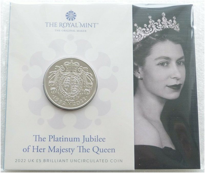 2022 Platinum Jubilee £5 Brilliant Uncirculated Coin Pack Sealed