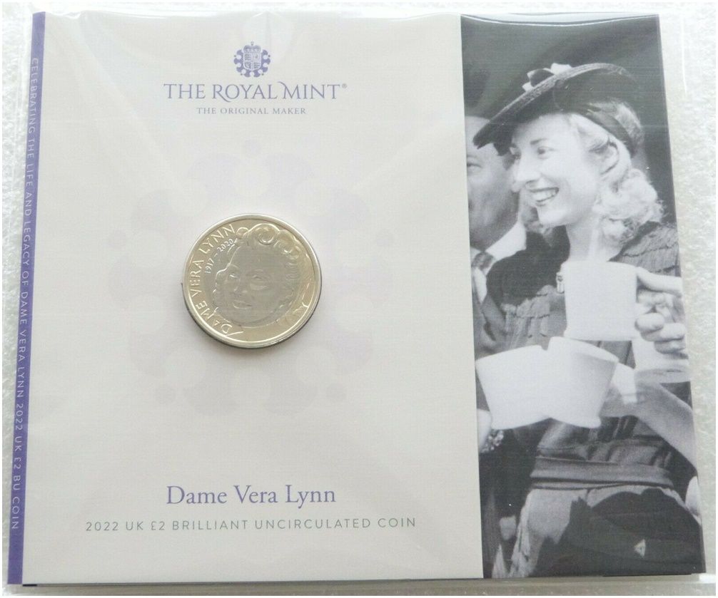 2022 Dame Vera Lynn £2 Brilliant Uncirculated Coin Pack Sealed