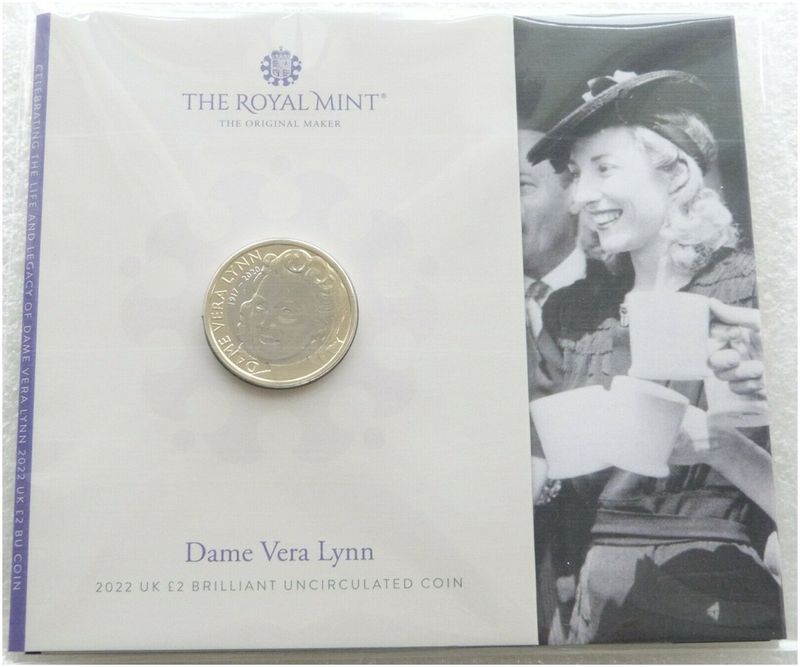 2022 Dame Vera Lynn £2 Brilliant Uncirculated Coin Pack Sealed