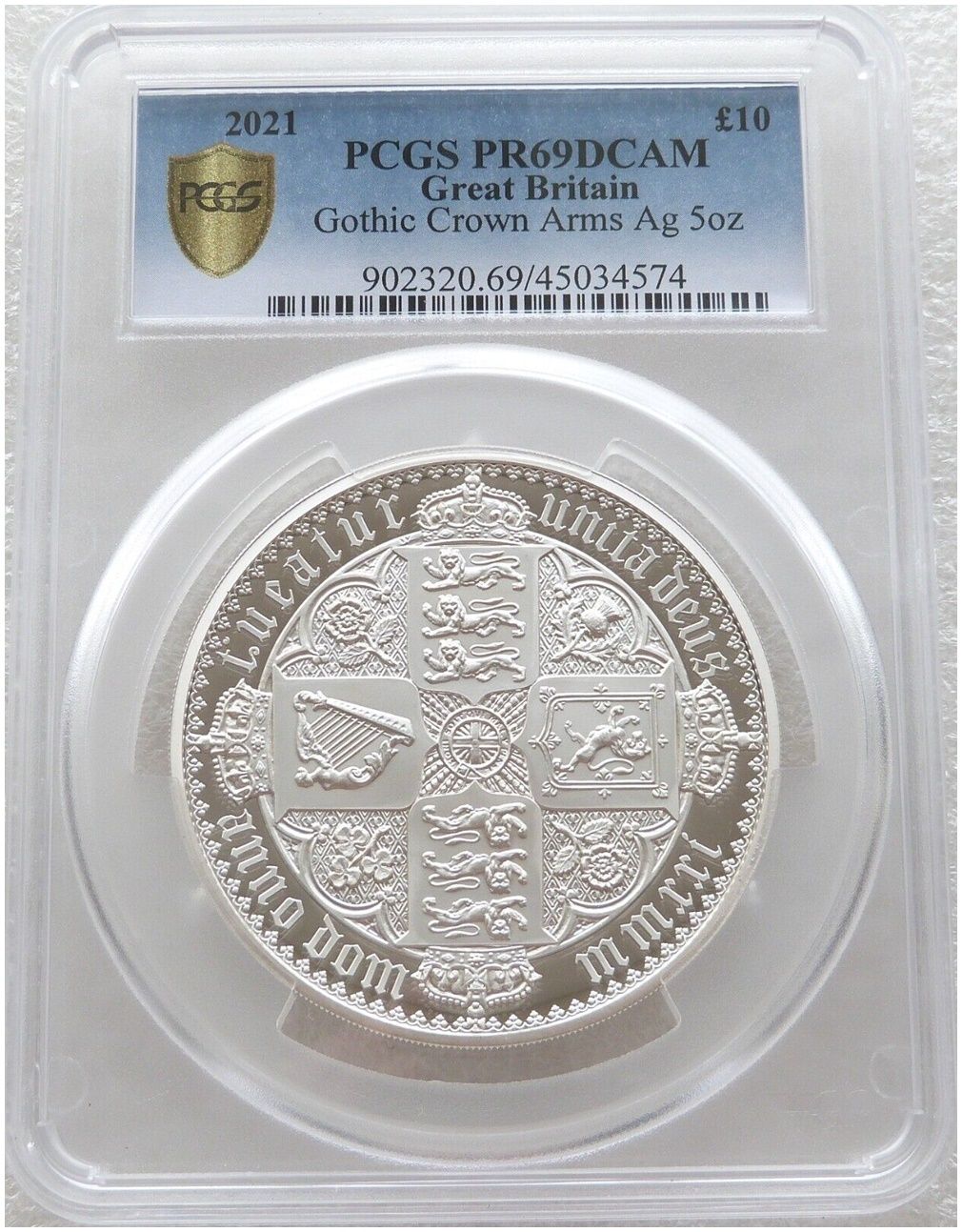 2021 Great Engravers Gothic Crown £10 Silver Proof 5oz Coin PCGS PR69 DCAM 2021 Great Engravers Gothic Crown £10 Silver Proof 5oz Coin PCGS PR69 DCAM