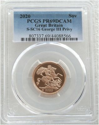 2020 George III Privy Full Sovereign Gold Proof Coin PCGS PR69 DCAM