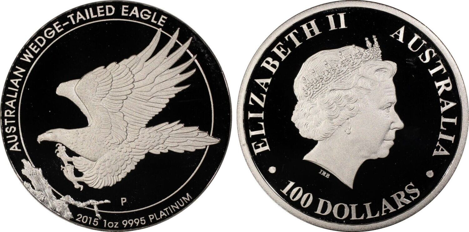2015 Australia Wedge Tailed Eagle $100 Platinum Proof 1oz Coin