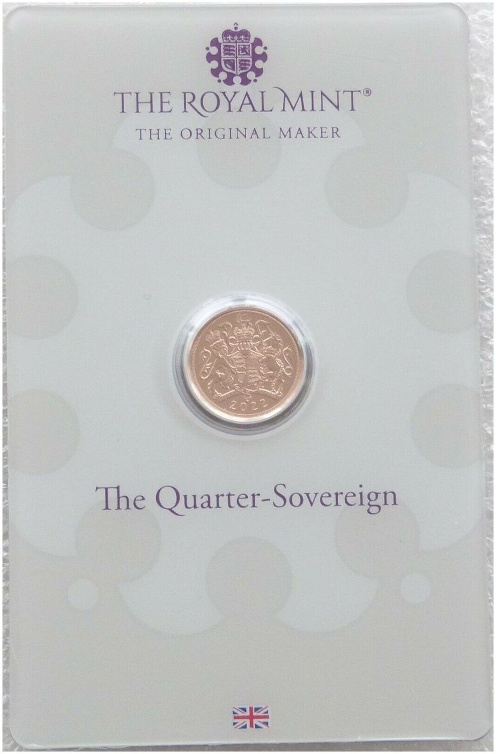 2022 Platinum Jubilee Quarter Sovereign Gold Coin Mint Card