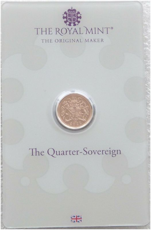 2022 Platinum Jubilee Quarter Sovereign Gold Coin Mint Card 2022 Platinum Jubilee Quarter Sovereign Gold Coin Mint Card