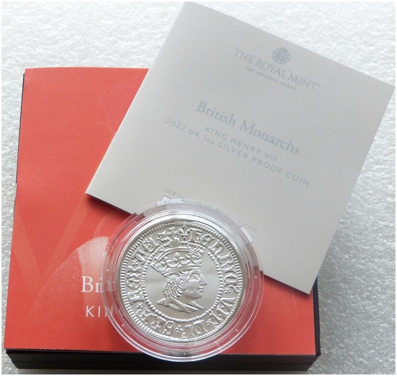 2022 British Monarchs King Henry VII £2 Silver Proof 1oz Coin Box Coa 2022 British Monarchs King Henry VII £2 Silver Proof 1oz Coin Box Coa