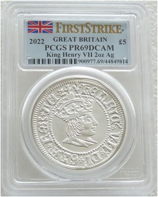 2022 British Monarchs King Henry VII £5 Silver Proof 2oz Coin PCGS PR69 DCAM First Strike 2022 British Monarchs King Henry VII £5 Silver Proof 2oz Coin PCGS PR69 DCAM First Strike