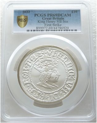 2022 British Monarchs King Henry VII £10 Silver Proof 5oz Coin PCGS PR69 DCAM First Strike