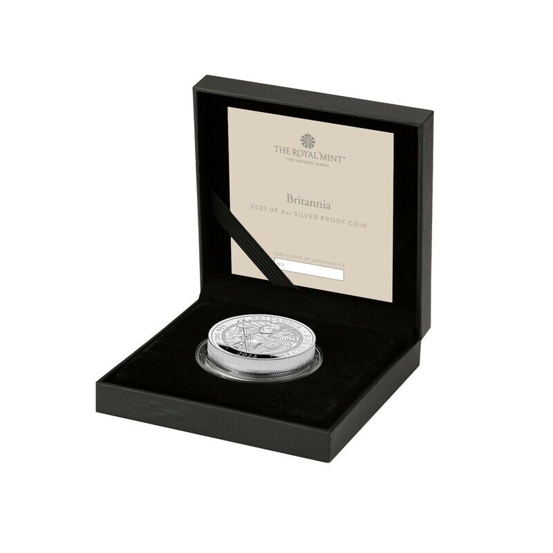 2022 Britannia £5 Silver Proof 2oz Coin Box Coa 2022 Britannia £5 Silver Proof 2oz Coin Box Coa