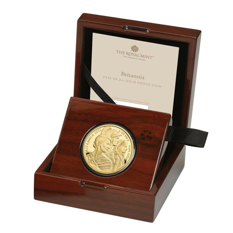 2022 Britannia Premium £200 Gold Proof 2oz Coin Box Coa - Mintage 100 2022 Britannia Premium £200 Gold Proof 2oz Coin Box Coa - Mintage 100