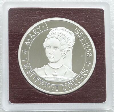 1977 Cayman Islands Silver Jubilee Mary I $25 Silver Proof Coin 1977 Cayman Islands Silver Jubilee Mary I $25 Silver Proof Coin