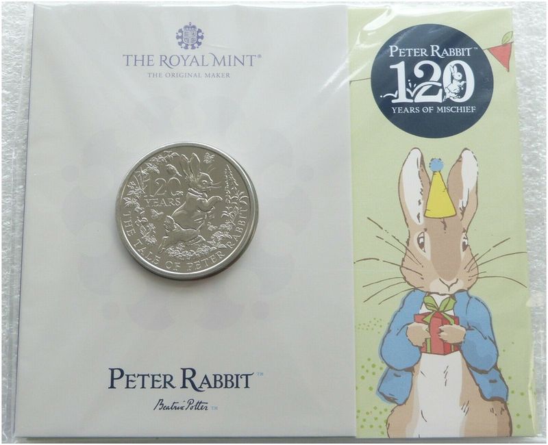 2022 Peter Rabbit £5 Brilliant Uncirculated Coin Pack Sealed