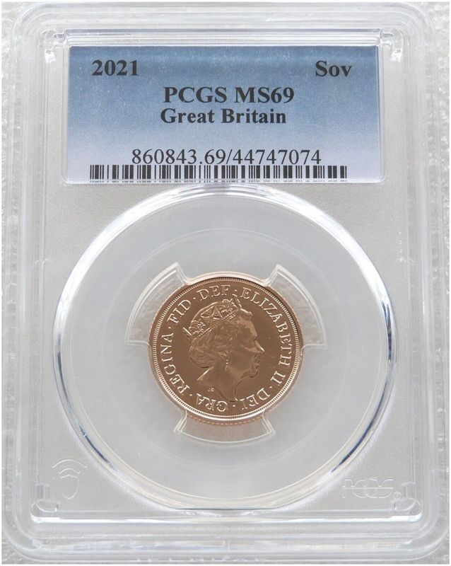 2021 St George and the Dragon Full Sovereign Gold Coin PCGS MS69