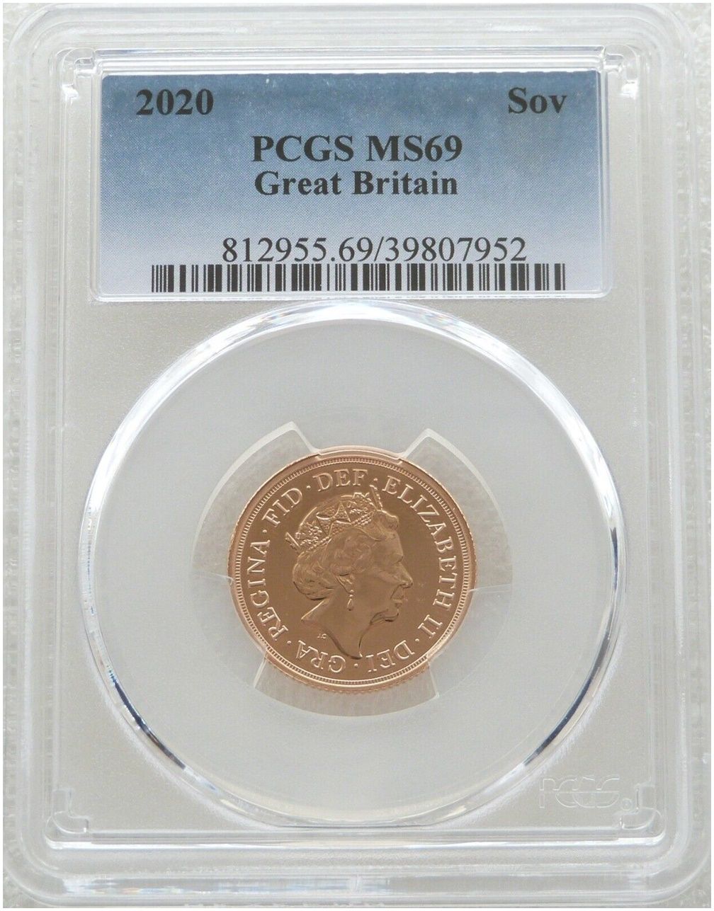 2020 St George and the Dragon Full Sovereign Gold Coin PCGS MS69
