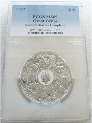 2022 Queen's Beasts Completer £10 Silver 10oz Coin PCGS MS69 First Strike - Last Coin 2022 Queen's Beasts Completer £10 Silver 10oz Coin PCGS MS69 First Strike - Last Coin