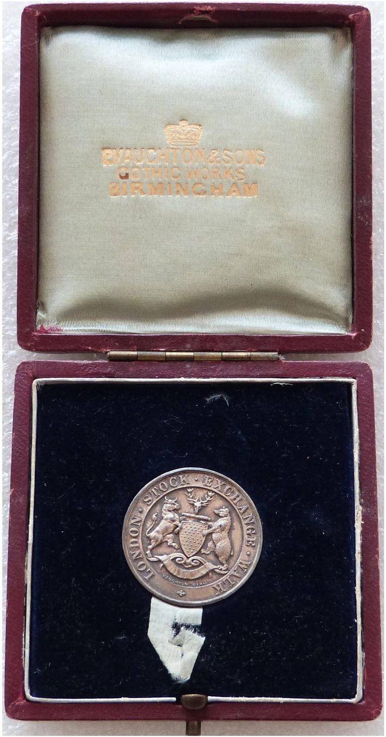 1903 First London Stock Exchange Walk Silver Medal Boxed 1903 First London Stock Exchange Walk Silver Medal Boxed