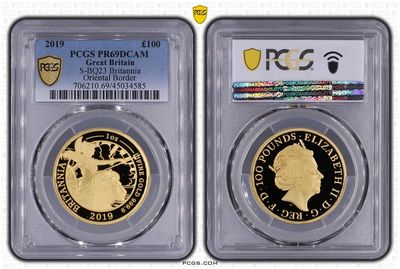 2019 Britannia £100 Gold Proof 1oz Coin PCGS PR69 DCAM - Mintage 165