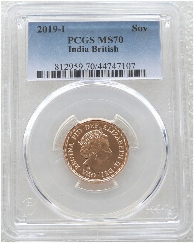2019-I India Mint Mark Full Sovereign Gold Coin PCGS MS70 2019-I India Mint Mark Full Sovereign Gold Coin PCGS MS70