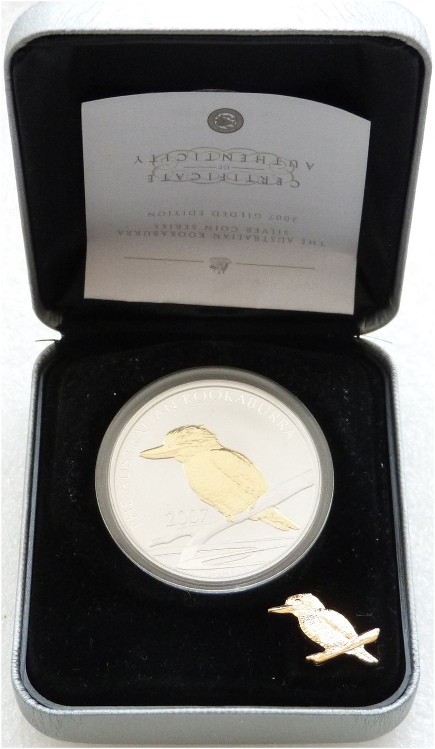2007 Australia Kookaburra $1 Silver Gold 1oz Coin Box Coa 2007 Australia Kookaburra $1 Silver Gold 1oz Coin Box Coa