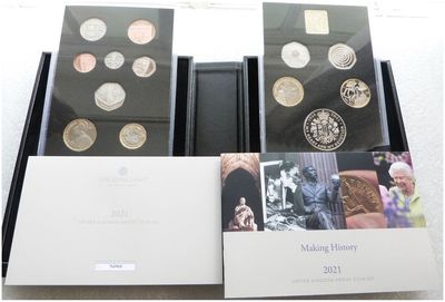 2021 Royal Mint Deluxe Collector Proof 13 Coin Set Box Coa 2021 Royal Mint Deluxe Collector Proof 13 Coin Set Box Coa