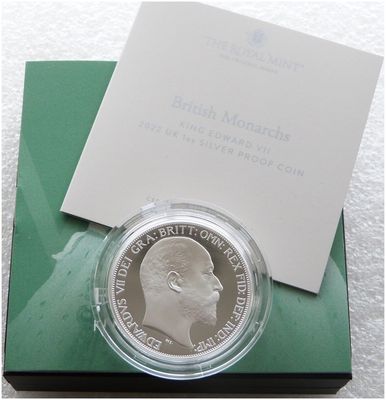 2022 British Monarchs King Edward VII £2 Silver Proof 1oz Coin Box Coa