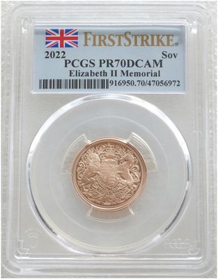 2022 Memorial Full Sovereign Gold Proof Coin PCGS PR70 DCAM First Strike
