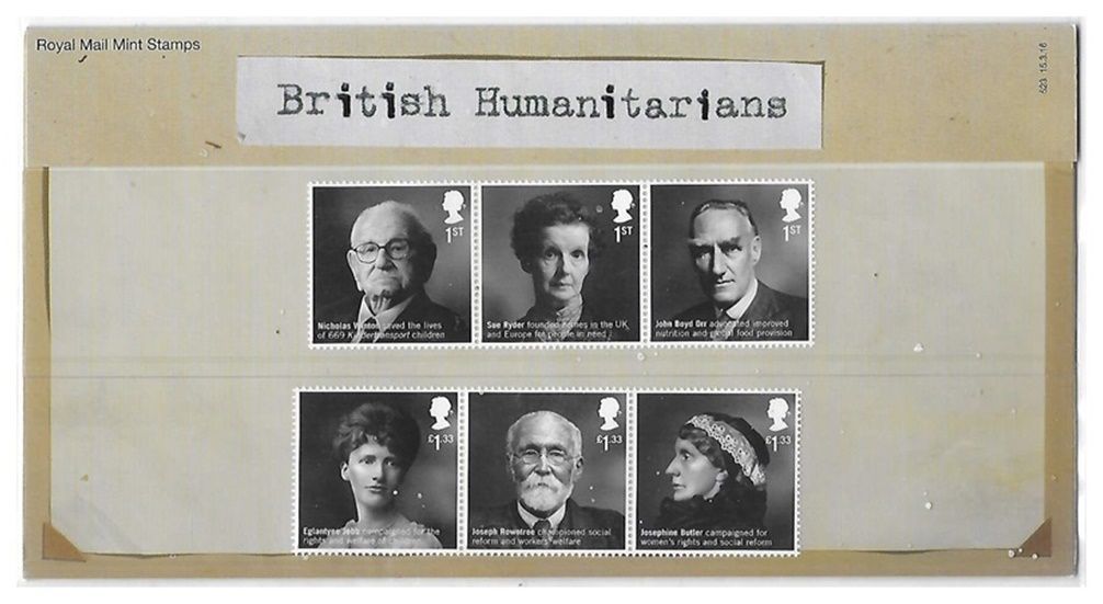 2016 Royal Mail British Humanitarians 6 Stamp Presentation Pack 2016 Royal Mail British Humanitarians 6 Stamp Presentation Pack