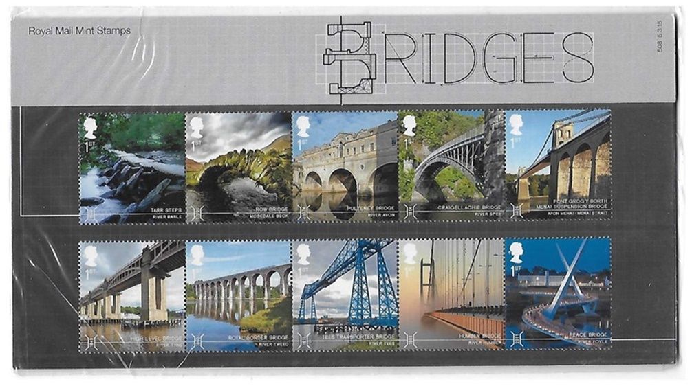 2015 Royal Mail Bridges 10 Stamp Presentation Pack 2015 Royal Mail Bridges 10 Stamp Presentation Pack