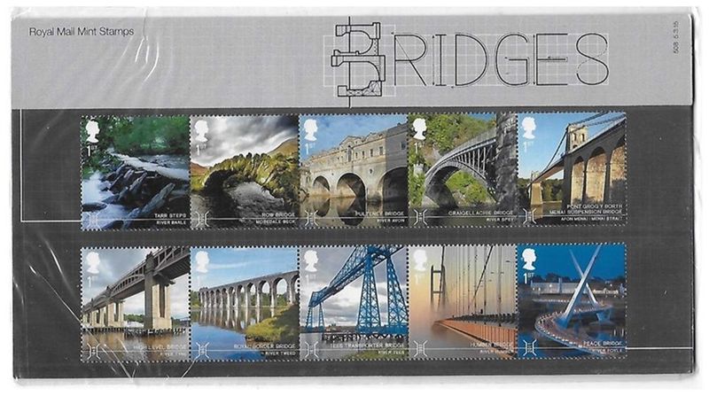2015 Royal Mail Bridges 10 Stamp Presentation Pack 2015 Royal Mail Bridges 10 Stamp Presentation Pack