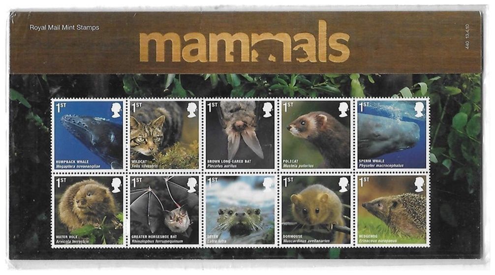 2010 Royal Mail Mammals 10 Stamp Presentation Pack 2010 Royal Mail Mammals 10 Stamp Presentation Pack
