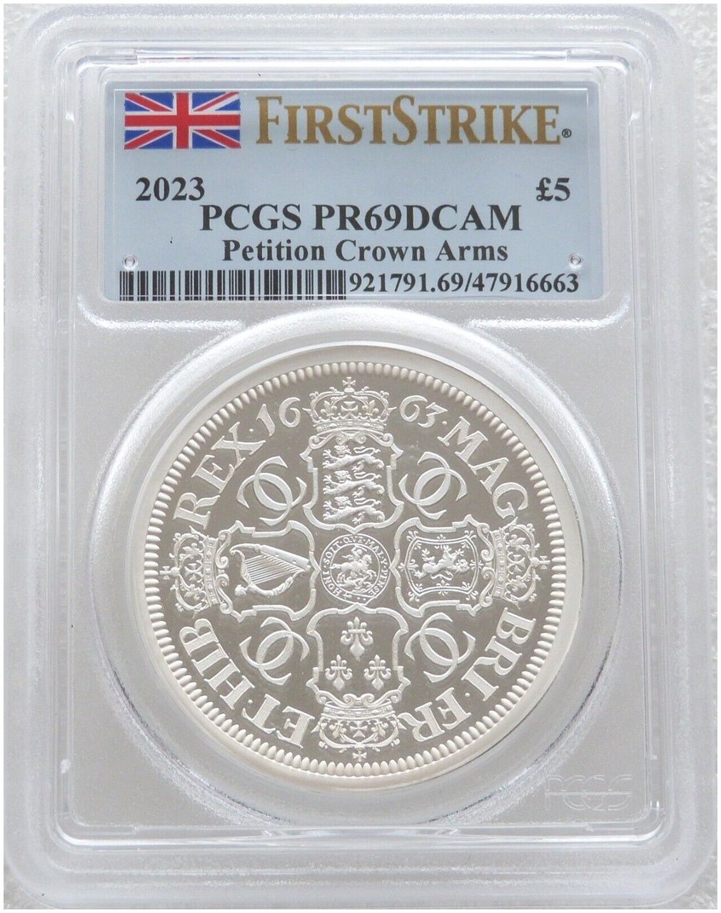 2023 Great Engravers Petition Crown £5 Silver Proof 2oz Coin PCGS PR69 DCAM First Strike 2023 Great Engravers Petition Crown £5 Silver Proof 2oz Coin PCGS PR69 DCAM First Strike