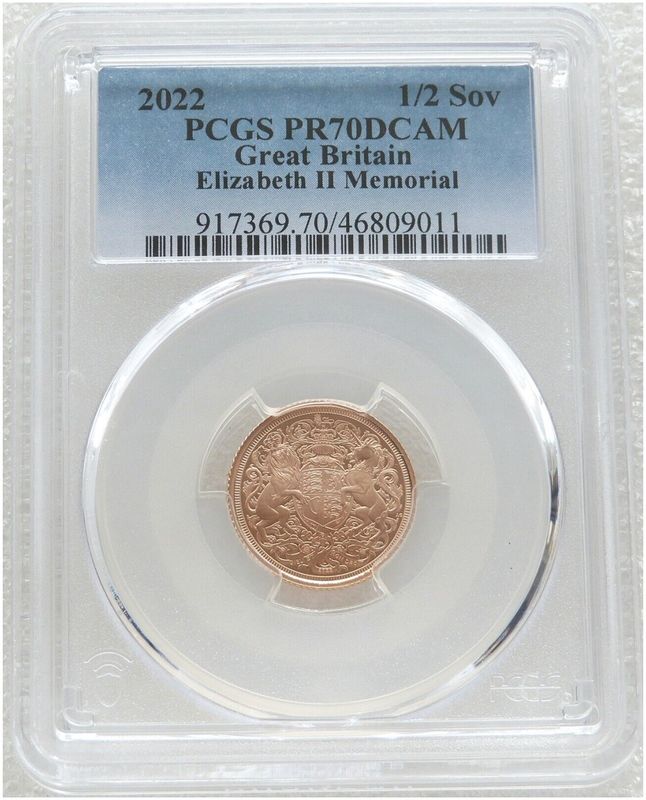 2022 Memorial Half Sovereign Gold Proof Coin PCGS PR70 DCAM 2022 Memorial Half Sovereign Gold Proof Coin PCGS PR70 DCAM