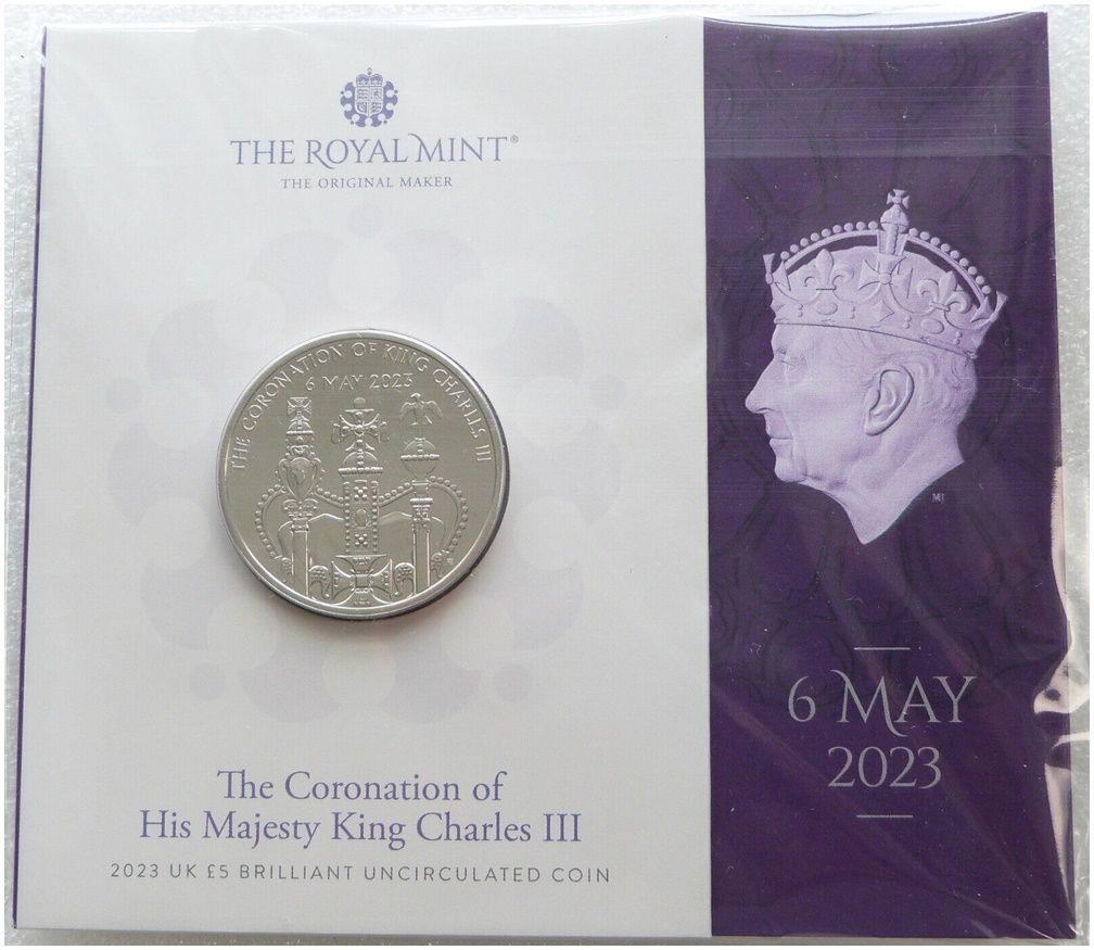 2023 King Charles III Coronation £5 Brilliant Uncirculated Coin Pack Sealed