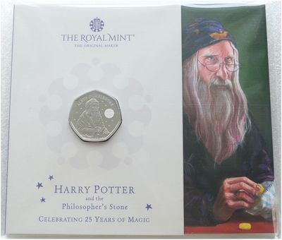 2023 Harry Potter Albus Dumbledore 50p Brilliant Uncirculated Coin Pack Sealed