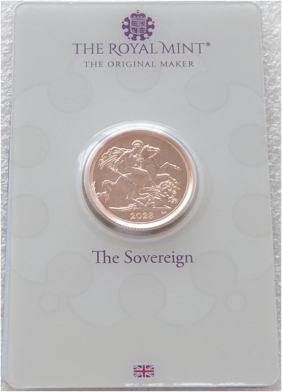 2023 King Charles III Coronation Full Sovereign Gold Coin Mint Card