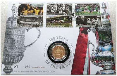 2022 FA Cup £2 Gold Proof Coin First Day Cover
