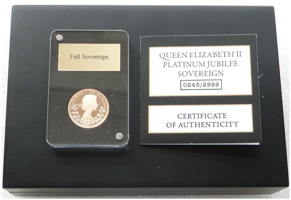 2022 Gibraltar Platinum Jubilee Full Sovereign Gold Proof Coin Box Coa 2022 Gibraltar Platinum Jubilee Full Sovereign Gold Proof Coin Box Coa