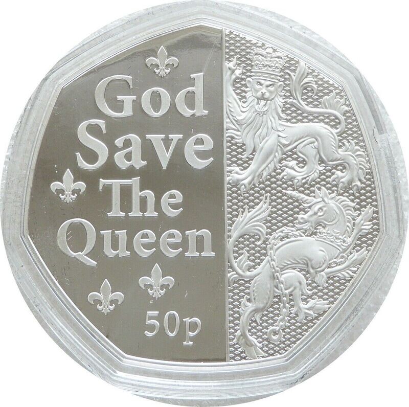 2022 Isle of Man Platinum Jubilee 50p Silver Proof 5oz Coin Box Coa 2022 Isle of Man Platinum Jubilee 50p Silver Proof 5oz Coin Box Coa