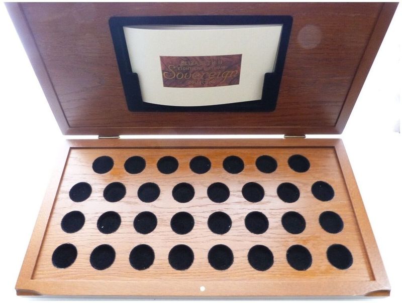 2006 Royal Mint Queen's 80th Birthday Full Sovereign Gold 31 Coin Set Box Coa Only No Coins - Mintage 80 2006 Royal Mint Queen's 80th Birthday Full Sovereign Gold 31 Coin Set Box Coa Only No Coins - Mintage 80