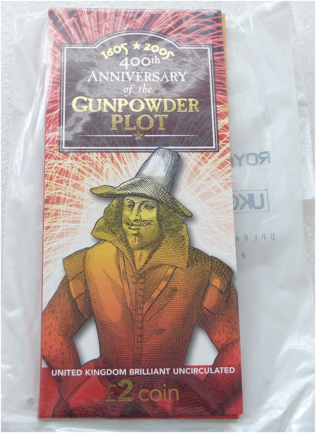 2005 Guy Fawkes Gunpowder Plot £2 Brilliant Uncirculated Coin Pack Sealed 2005 Guy Fawkes Gunpowder Plot £2 Brilliant Uncirculated Coin Pack Sealed
