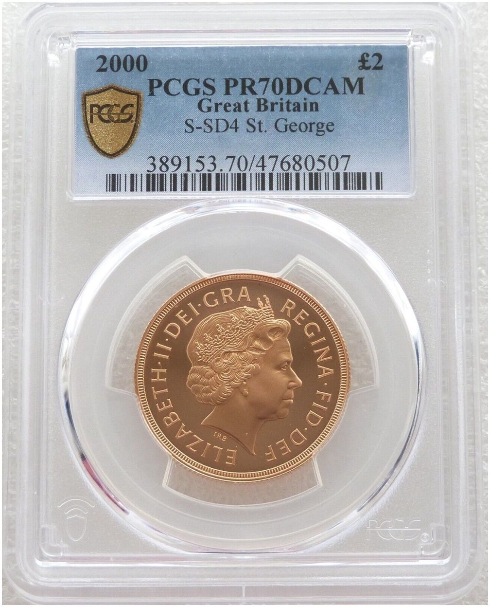 2000 St George and the Dragon £2 Double Sovereign Gold Proof Coin PCGS PR70 DCAM 2000 St George and the Dragon £2 Double Sovereign Gold Proof Coin PCGS PR70 DCAM