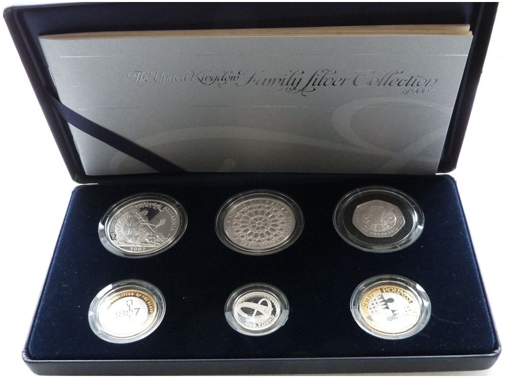 2007 United Kingdom Family Silver Proof 6 Coin Set Box Coa 2007 United Kingdom Family Silver Proof 6 Coin Set Box Coa