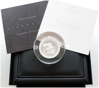 2024 Great Engravers Pistrucci St George and the Dragon £5 Silver Proof 2oz Coin Box Coa 2024 Great Engravers Pistrucci St George and the Dragon £5 Silver Proof 2oz Coin Box Coa