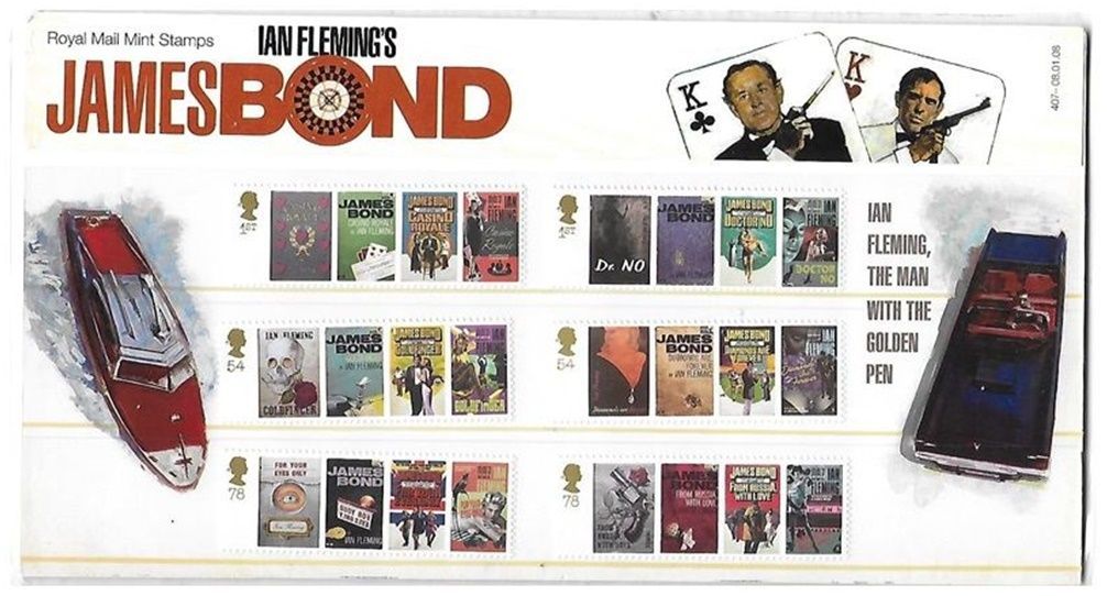 2008 Royal Mail James Bond 6 Stamp Presentation Pack 2008 Royal Mail James Bond 6 Stamp Presentation Pack