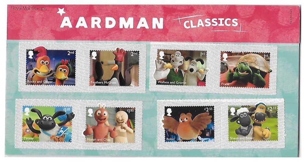 2022 Royal Mail Aardman Classics 12 Stamp Presentation Pack and Mini Sheet 2022 Royal Mail Aardman Classics 12 Stamp Presentation Pack and Mini Sheet