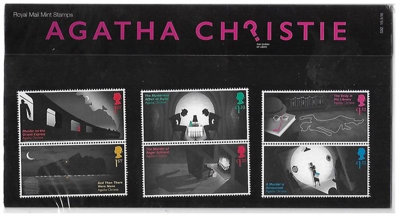 2016 Royal Mail Agatha Christie 6 Stamp Presentation Pack 2016 Royal Mail Agatha Christie 6 Stamp Presentation Pack